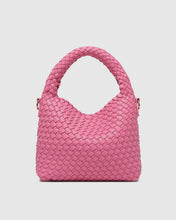 Load image into Gallery viewer, Gabby Mini Woven Shoulder Bag - Bubblegum Pink
