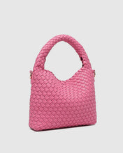 Load image into Gallery viewer, Gabby Mini Woven Shoulder Bag - Bubblegum Pink
