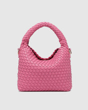 Load image into Gallery viewer, Gabby Mini Woven Shoulder Bag - Bubblegum Pink
