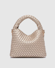 Load image into Gallery viewer, Gabby Mini Woven Shoulder Bag - Pink Champagne
