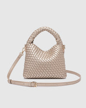 Load image into Gallery viewer, Gabby Mini Woven Shoulder Bag - Pink Champagne
