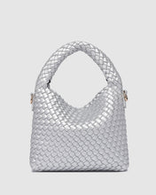 Load image into Gallery viewer, Gabby Mini Woven Shoulder Bag - Silver
