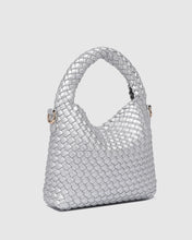 Load image into Gallery viewer, Gabby Mini Woven Shoulder Bag - Silver
