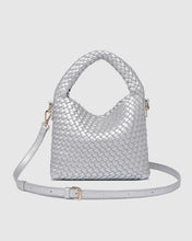 Load image into Gallery viewer, Gabby Mini Woven Shoulder Bag - Silver
