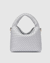 Load image into Gallery viewer, Gabby Mini Woven Shoulder Bag - Silver
