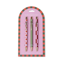 Load image into Gallery viewer, A Dopo Set Of 3 Pens - Diamond, Stripe, Check
