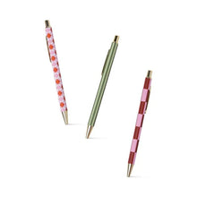 Load image into Gallery viewer, A Dopo Set Of 3 Pens - Diamond, Stripe, Check
