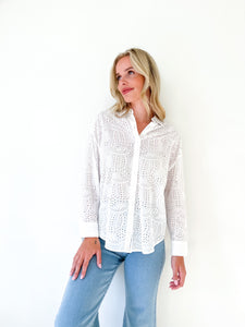 White Broderie Anglaise Shirt