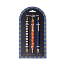 Load image into Gallery viewer, A Dopo Set Of 3 Pens - Stripe, Star, Check
