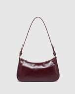 Jacqueline Shoulder Bag - Burgundy Patent