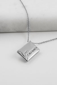 Envelope Necklace Silver