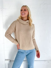 Load image into Gallery viewer, Mocha Fluffy Cowl Neck Knit
