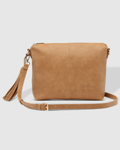 Load image into Gallery viewer, Kasey Camel Crossbody Bag With Stripe Strap
