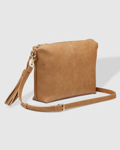 Load image into Gallery viewer, Kasey Camel Crossbody Bag With Stripe Strap
