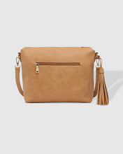 Load image into Gallery viewer, Kasey Camel Crossbody Bag With Stripe Strap
