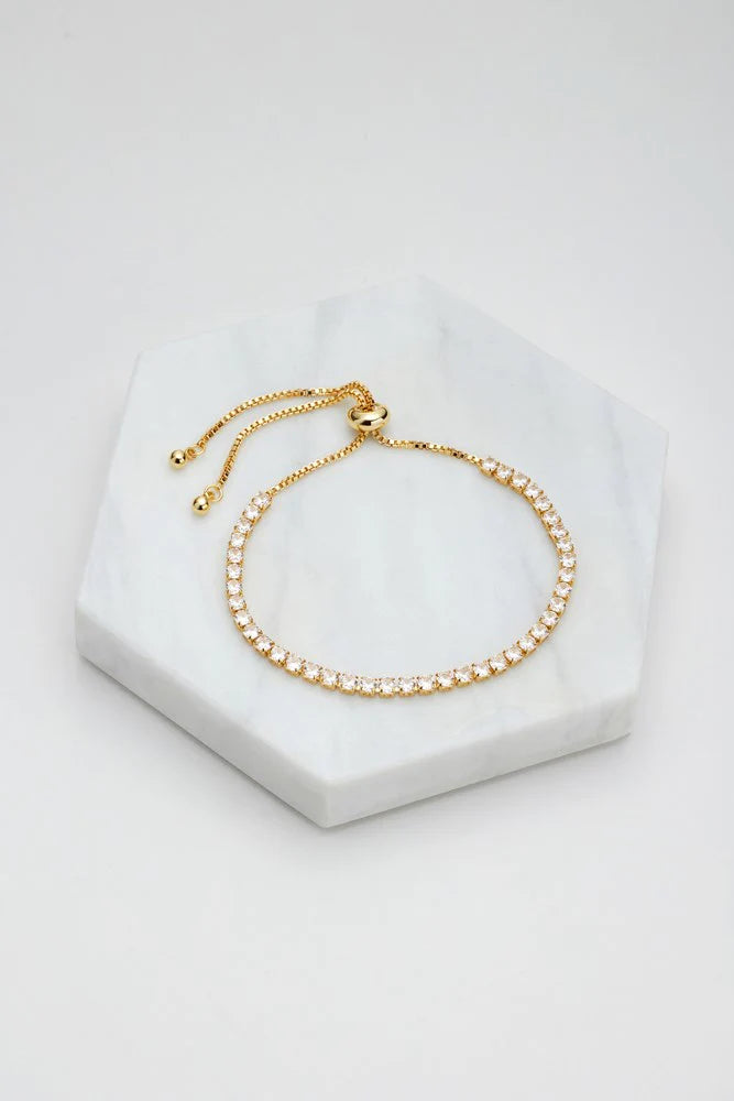 Nikki Tennis Bracelet - Gold