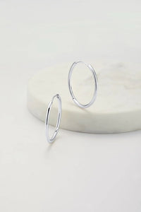 Delilah Hoop Large - Silver Earrings