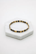 Tile Bracelet - Black/Brown