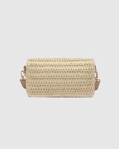 Freya Raffia Crossbody Bag - Natural