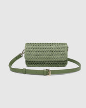 Load image into Gallery viewer, Freya Raffia Crossbody Bag - Sage Green
