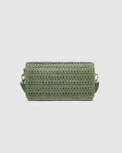 Load image into Gallery viewer, Freya Raffia Crossbody Bag - Sage Green
