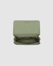 Load image into Gallery viewer, Freya Raffia Crossbody Bag - Sage Green
