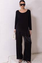 Load image into Gallery viewer, Black Satin Pant
