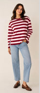 Berry & Pink Long Sleeve Striped Pique Tee