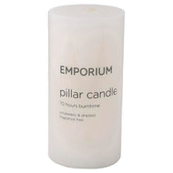 Emporium 70-Hour Burn Time Pillar Candle - Grey