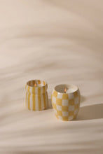 Load image into Gallery viewer, Cabana Ochre Striped Gold Coast Candle
