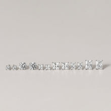Load image into Gallery viewer, Mini Rectangle CZ Stud Earrings

