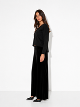 Load image into Gallery viewer, Black Cropped Cardigan with Gold Button Detail
