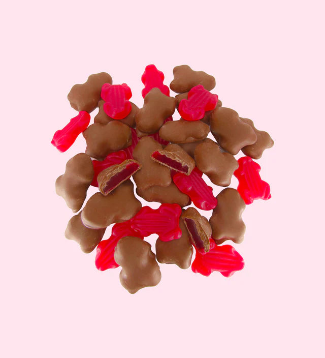 Chocolate Coated Raspberry Frogs - Freckleberry Chocolate