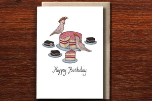 Cockatoos and Cake Card - The Nonsense Maker