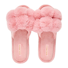 Load image into Gallery viewer, Pom Pom Slippers - Cosy Luxe - Pink Lemonade
