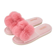 Pom Pom Slippers - Cosy Luxe - Shell Pink