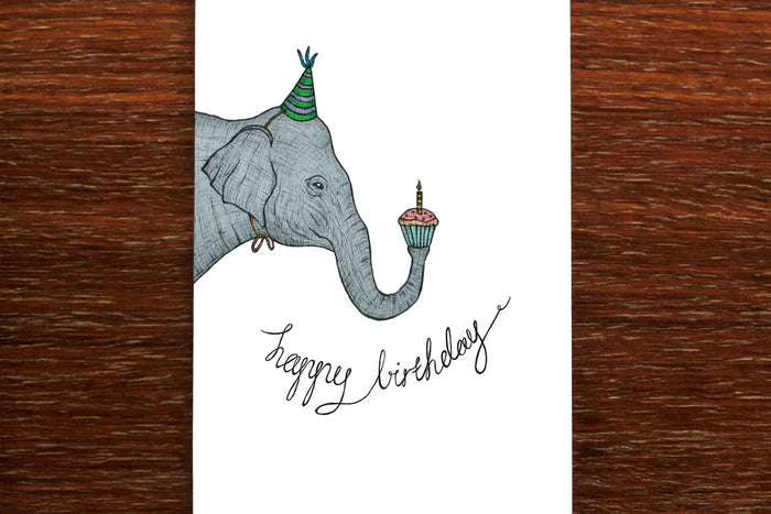 Birthday Elephant Card - The Nonsense Maker
