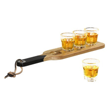 Load image into Gallery viewer, Serving Paddle &amp; Shot Glasses - Gentlemen&#39;s Hardware
