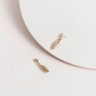 Gold Leaf Drop Earrings