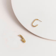 Gold Plait Hoop Earrings