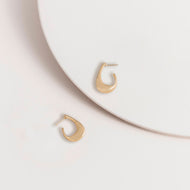 Sculptural Hoop Earrings - Gold