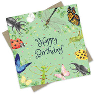 PopcornBlue - Happy Birthday Bugs Card
