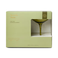 The Lou Coupe Glass - Olive