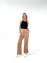 Load image into Gallery viewer, Coffee And Black Stripe Track Pant
