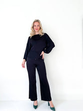 Load image into Gallery viewer, Black Lyocell Drawstring Easy Pants
