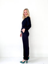 Load image into Gallery viewer, Black Lyocell Drawstring Easy Pants
