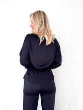 Load image into Gallery viewer, Black Lyocell Drawstring Easy Pants
