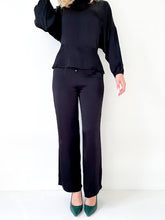 Load image into Gallery viewer, Black Lyocell Drawstring Easy Pants
