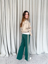Load image into Gallery viewer, Green Track Pants Side Stripe
