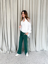 Load image into Gallery viewer, Green Track Pants Side Stripe
